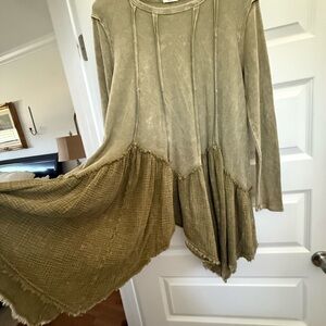 Women's Olive Green Tunic Top